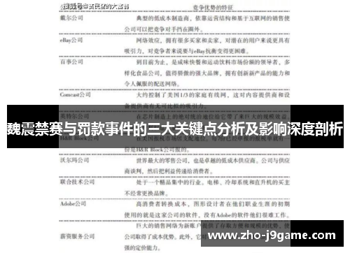 魏震禁赛与罚款事件的三大关键点分析及影响深度剖析